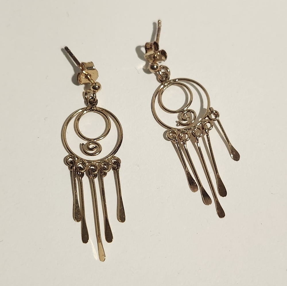 10k Gold Dipped Sterling Earrings - image 5